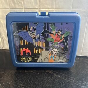 Vintage Batman & Robin Lunchbox Thermos Plastic DC Comics